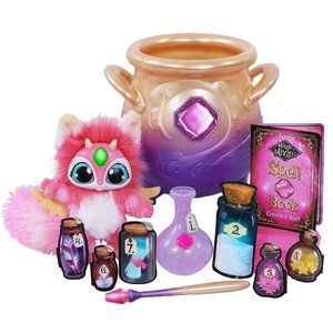 Magic Mixies Magical Misting Cauldron with Interactive 8 inch Pink Plush Toy